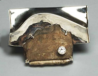 Slate Sterling Pin – Pendant with CZ